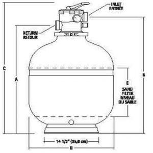 JACUZZI 22.5 INCH LASER SERIES SAND FILTER - Aqua Bay